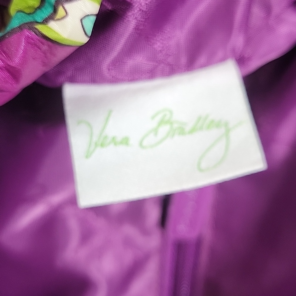 Vera Bradley Heather Purple Paisley Floral Quilted Nylon Backpack - Picture 12 of 12